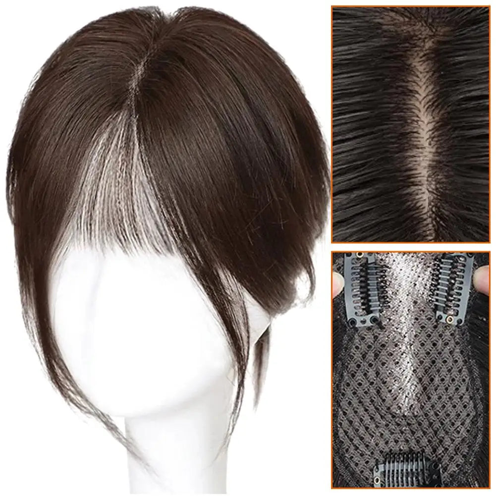 French Style Fake Bangs Natural 3D Air Figure Eight Front Wig Patchwork Air Bangs Wig Female