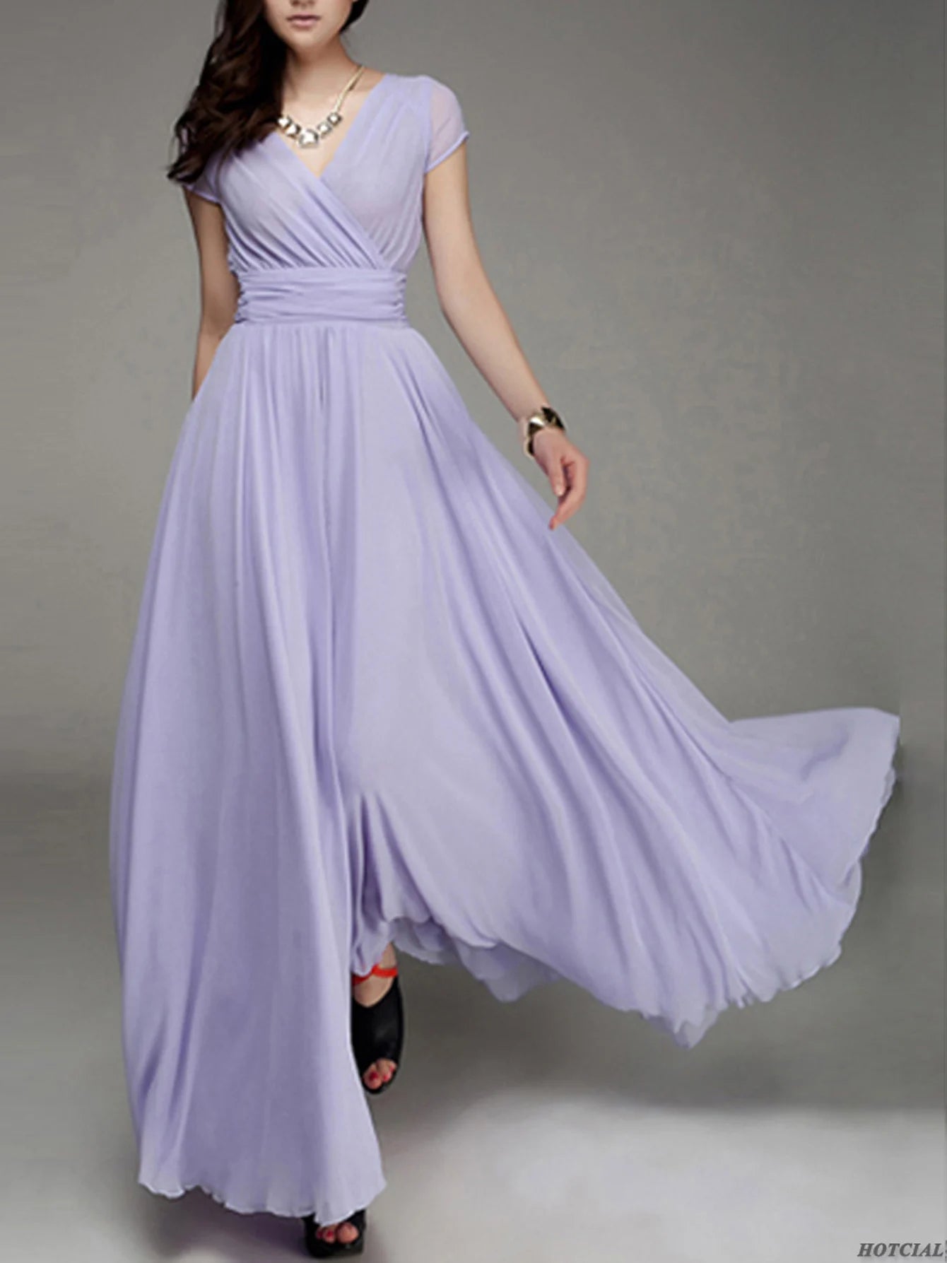 2023 Women Ladies Clothing Short-Sleeve Sexy Club Boho Beach Dress Lady Summer Deep V Neck Party Long Maxi Dress