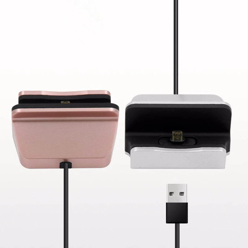 USB Cable Sync Cradle Charger Base Stand Holder Charging Base Dock Station IPhone 13 12 11 X 8 For Xiaomi Android Type C Samsung