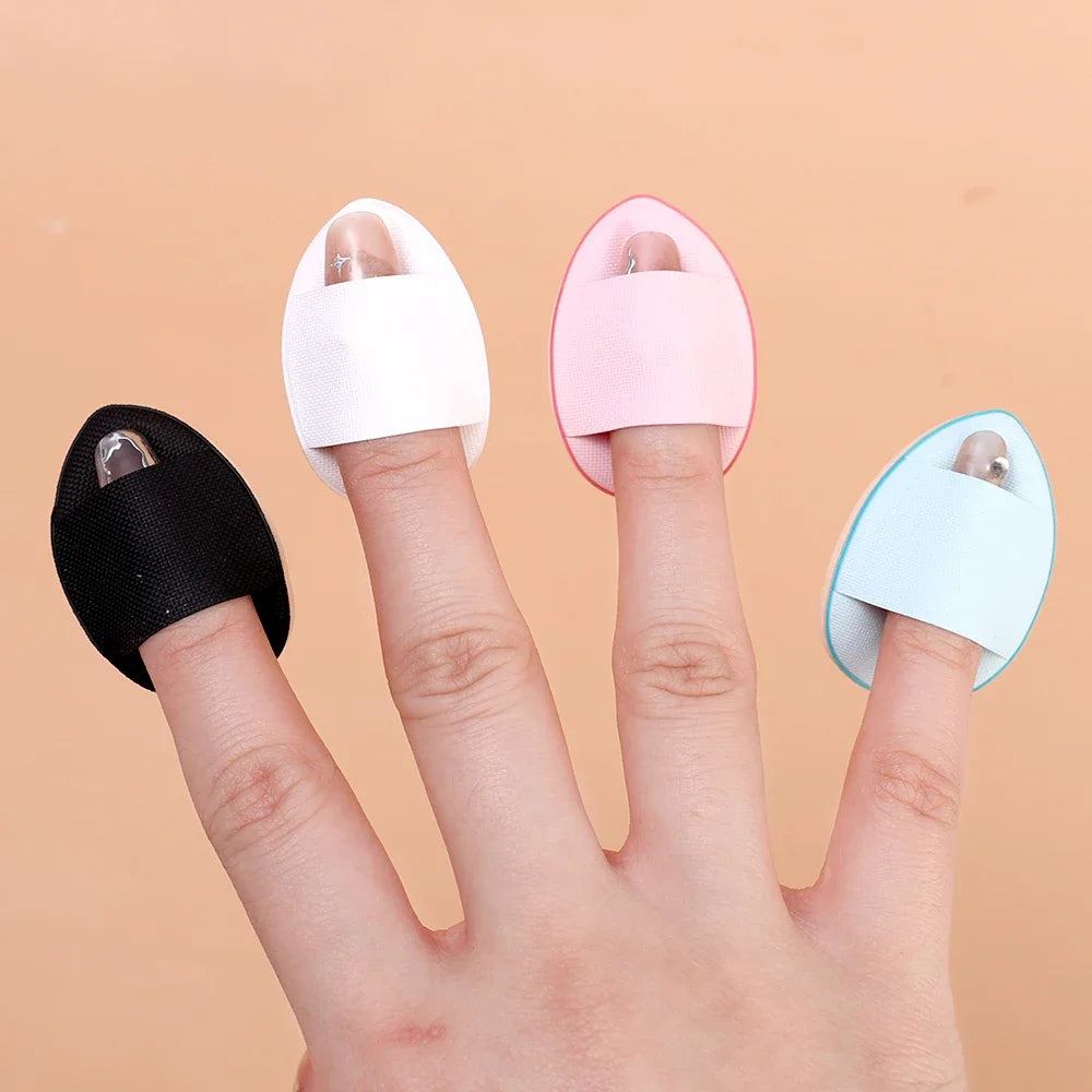Finger Thumb Makeup Puff Soft Mini Air Cushion Concealer Cosmetic Puff Liquid Foundation Blush Powder Sponge Beauty Tools 50PCS