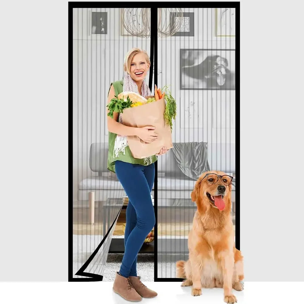 Mosquito Net Curtain Magnets Door Mesh Insect Sandfly Netting with Magnets on The Door Mesh Screen Automatic Closing Door Screen