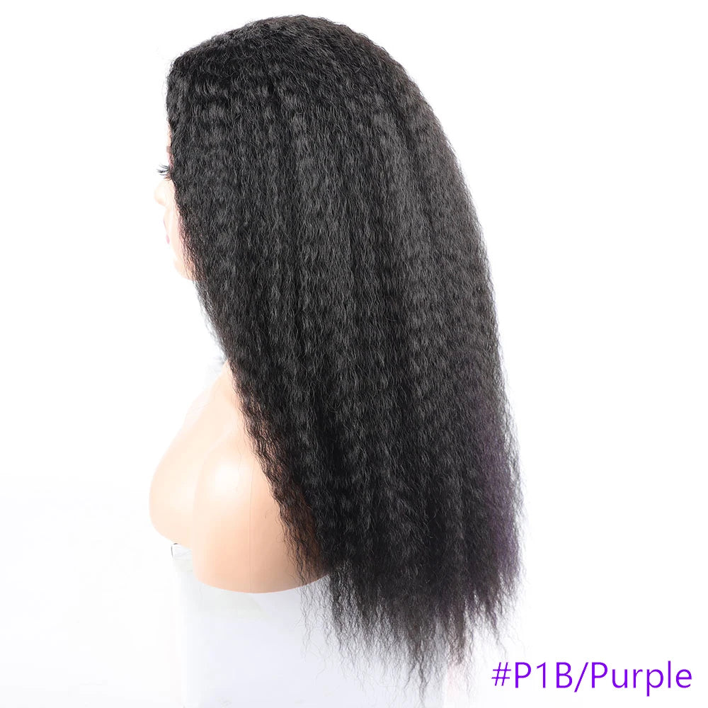 Long Puffy Kinky Curly Synthetic Wigs for Women Black Brown Color Synthetic Curly Hair Wigs Afro Kinky Curly Synthetic Hair Wigs