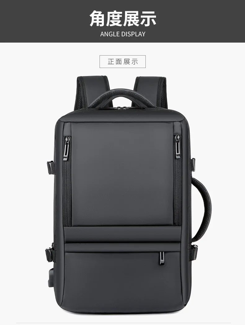 Men's Business Waterproof Multi-Function Backpack USB Charging 17 "Laptop Bag Can Be Extended Large Capacity Travel Backpack New