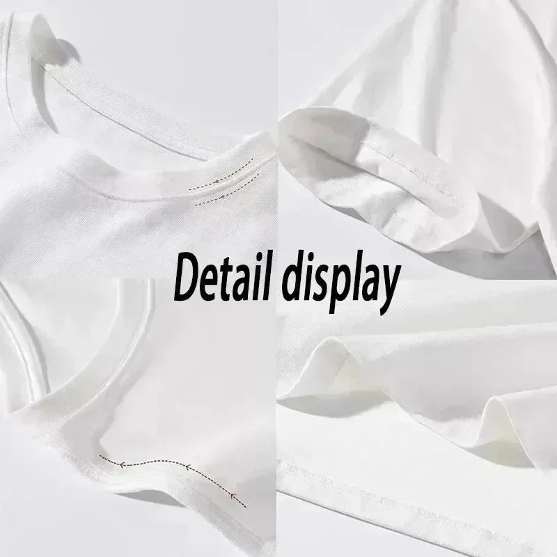 Summer Funny Cat and Fan Pattern T-shirt Women's Cotton Short Sleeved T-shirt Harajuku Clothing Women's Street Clothing Top