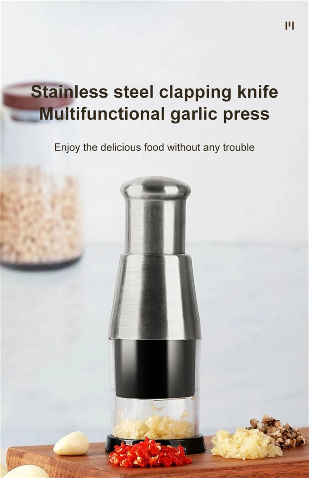 Garlic Onion Chopper Manual Pressed Garlic Press Machine Garlic Squeezer Fruit Vegetable Chopper Multifunction Kitchen Tool