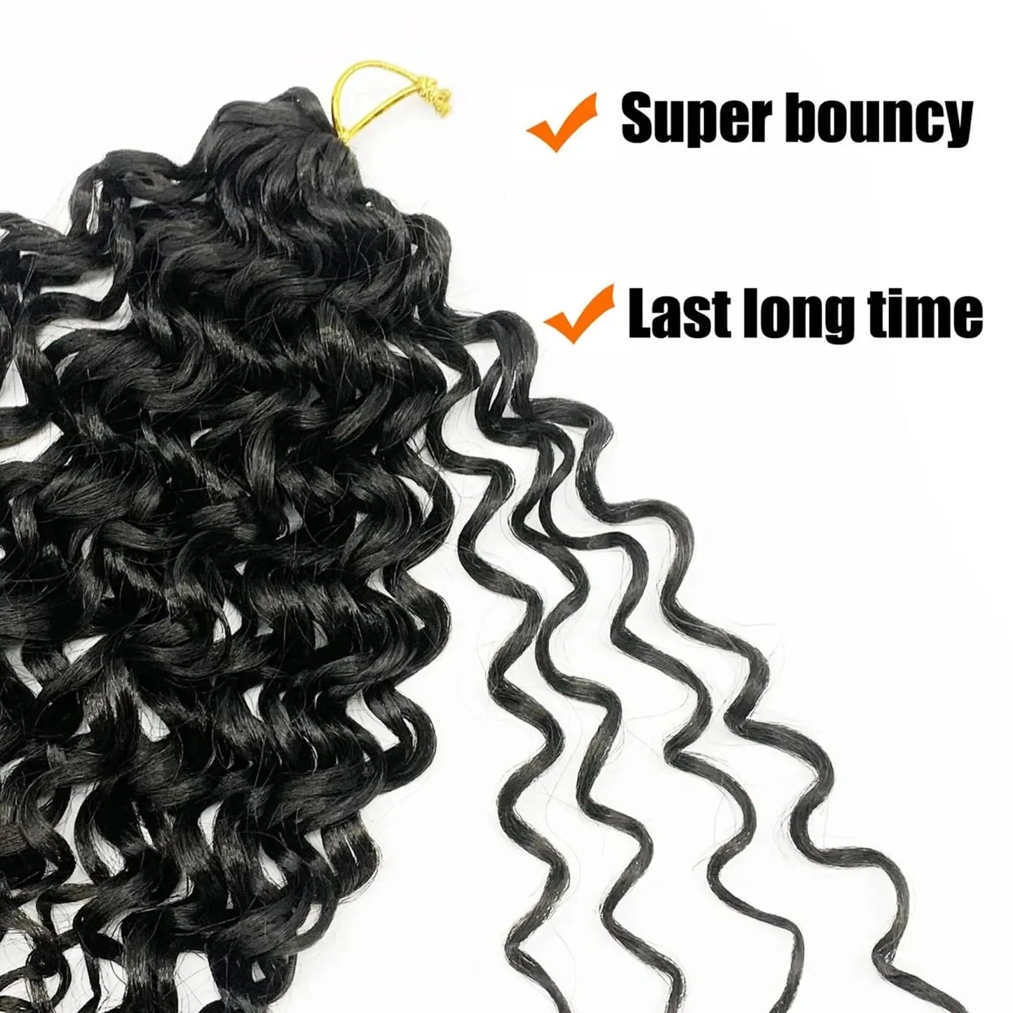 Gogo Curl 14/18 Inch Women's Synthetic Crochet Hair with Wavy Bohemian Braid Extension Wig Brown Brown Bug