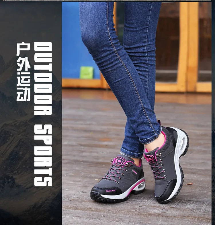 Brand Luxury Womens Sneakers Casual Breathable Tennis Shoes for Women Fashion Lace Up Platform Trainers Women's Hiking Shoes