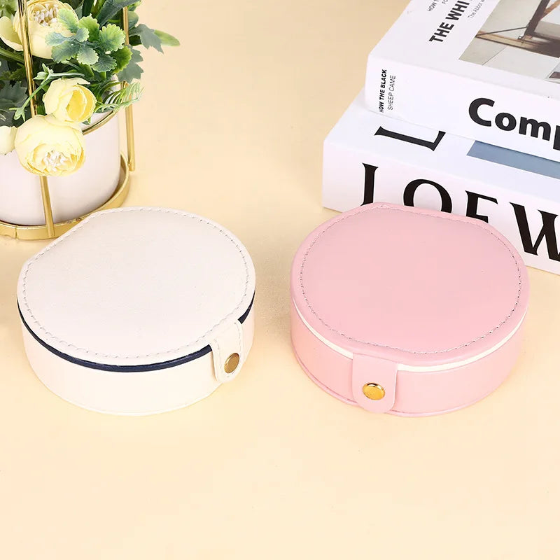 Single Layer Portable Jewelry Storage Box Ring Earring Necklace Storage Box Mini Travel Jewelry Storage Box with Mirror