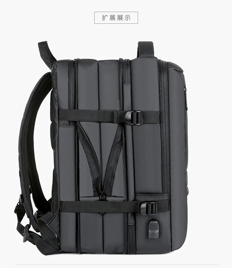 Men's Business Waterproof Multi-Function Backpack USB Charging 17 "Laptop Bag Can Be Extended Large Capacity Travel Backpack New