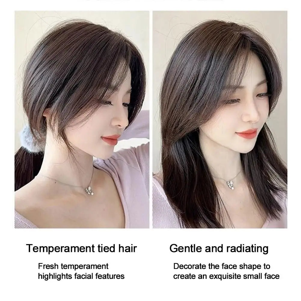 Eight Character Bangs Wig Air Bangs Hairline Natural Forehead Invisible Simulation Bangs Wig Piece Bangs Extension False Tassels