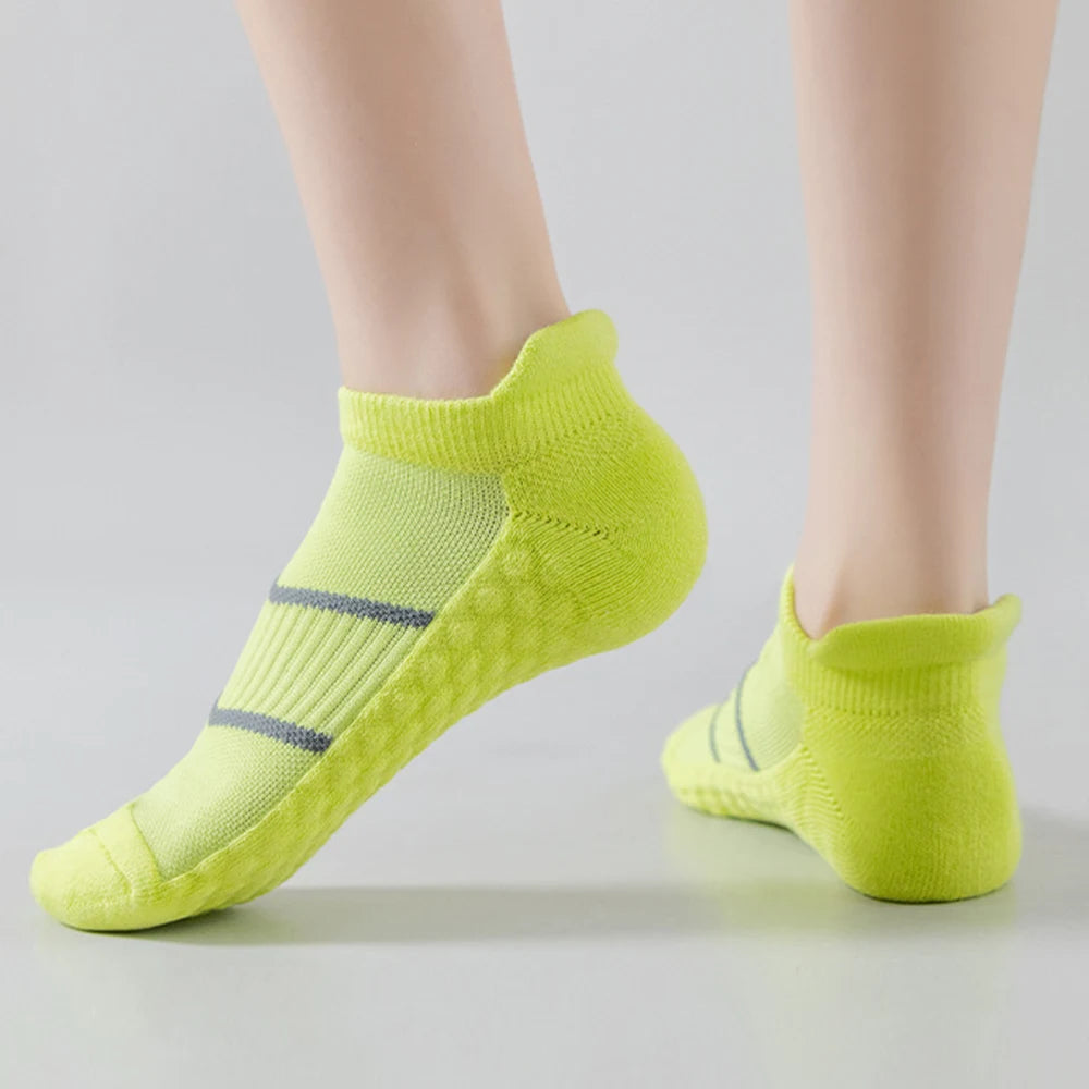 Women Cycling Sports Ankle Socks Cotton Anti Slip Sports Soccer Running Hiking Bicycle Sock Camping Football Basketball Socks