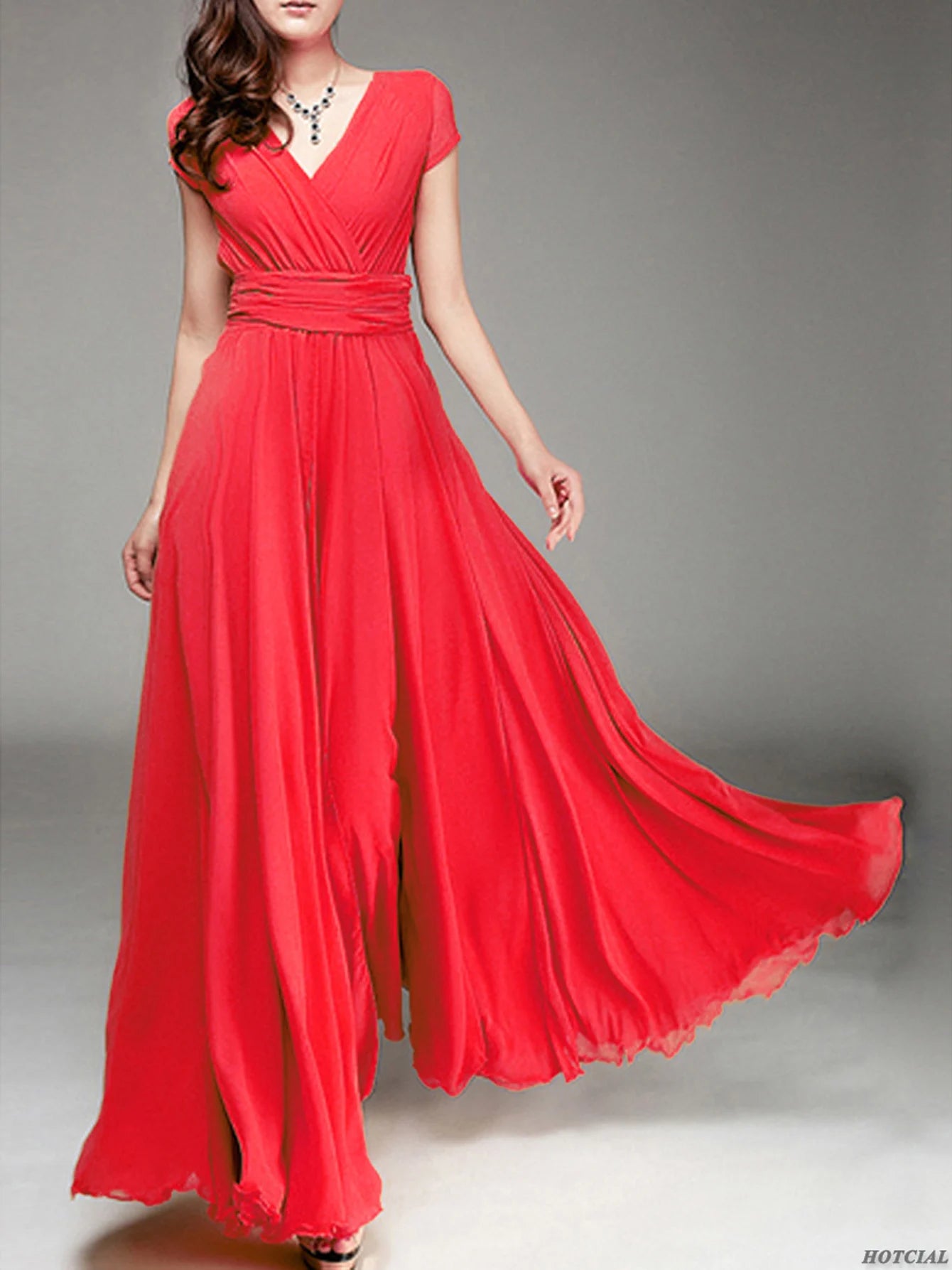 2023 Women Ladies Clothing Short-Sleeve Sexy Club Boho Beach Dress Lady Summer Deep V Neck Party Long Maxi Dress
