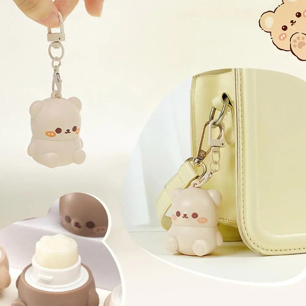 Children Fruity Lip Balm Moisturizing Anti-Dry  Anti Crack Lip Balm Baby Available Lip Care Cute Little Bear Lipstick Skin Care