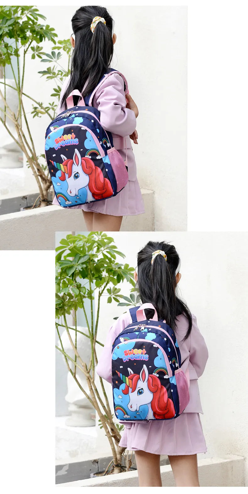 Boy Girl Cartoon Unicorn Schoolbags Lager Capacity School Backpack Kindergarten Primary School Backpacks Kawaii Kids Bag