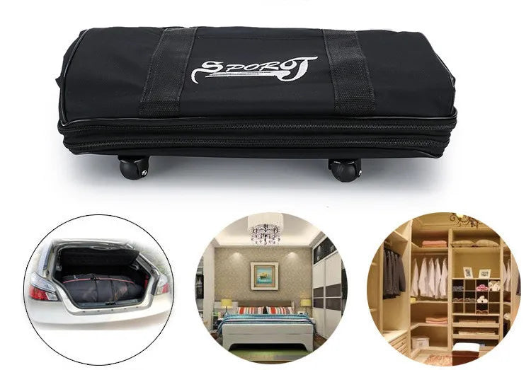 Foldable Luggage Bag  Airline Checked Bag Oxford Large Capacity Travel Universal Wheel Moving Storage Bag Rolling Packing Cubes