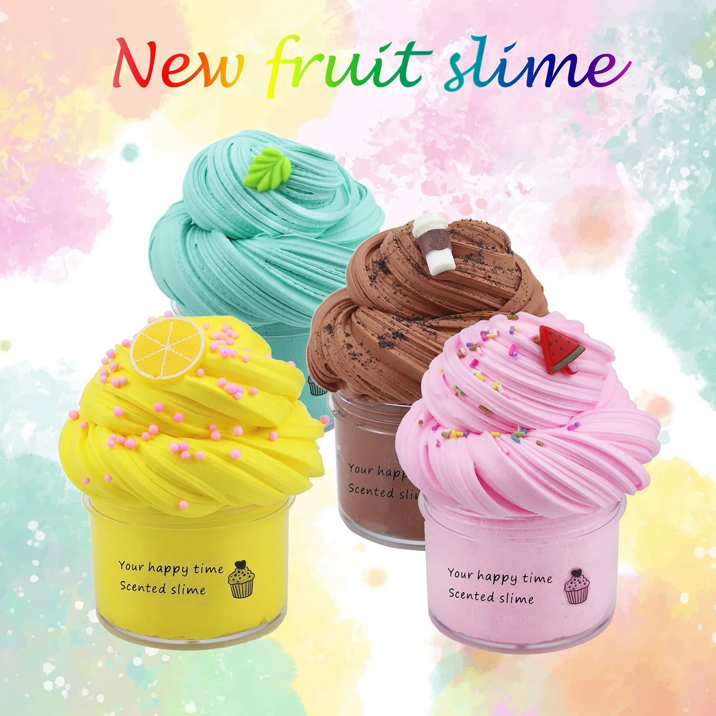 Diy Slime Supplies Fruit Slime Aromatherapy Pressure Children Slime Toy Juguetes An Interesting Piece Of Mud Toys For Kids