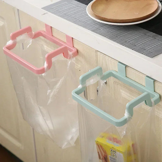 1 Pcs Hanging Trash Bag Rack Garbage Bag Rack Rubbish Bag Storage Rack Holder Portable Cabinet Kitchen Gadgets Organizer