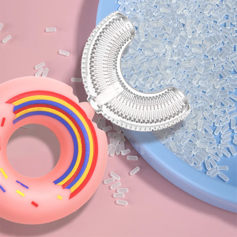 Kids U Shaped Toothbrush Silicone 360 Degree Children's Toothbrush For Teeth Cleaning Oral Care Cute Donut Brushes Teeth Care