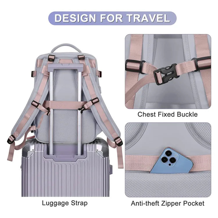 Travel Backpack for Women, Carry On Backpack,TSA Laptop Backpack Flight Approved, College Nurse Bag Casual Daypack for Weekender