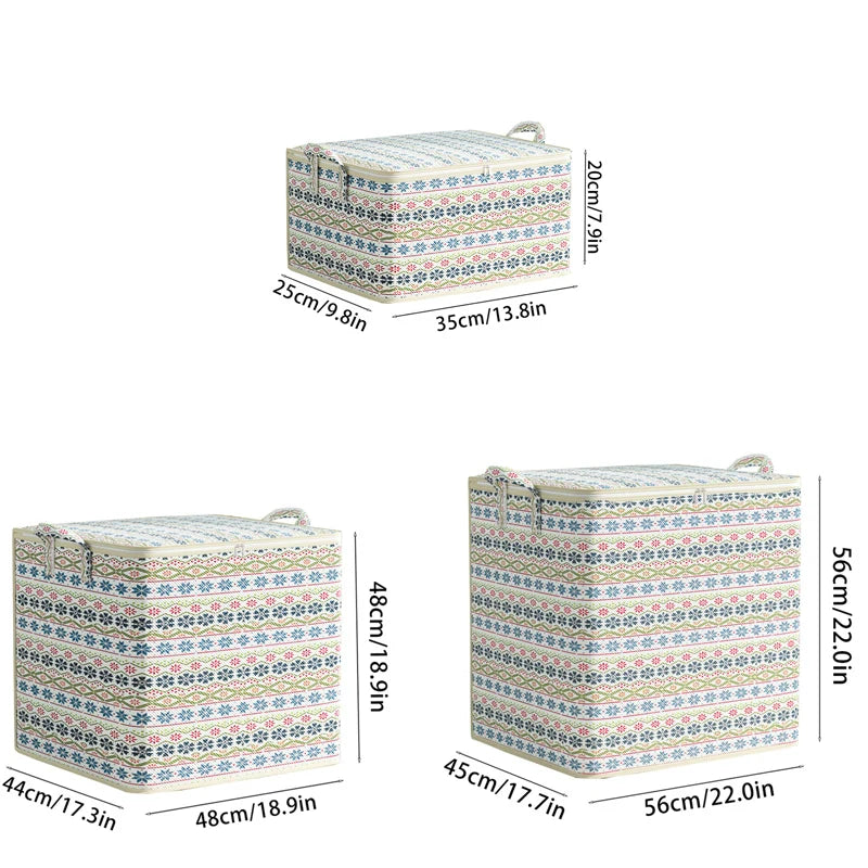 Folding Large Capacity Non-woven Storage Bag Clothing Quilt Storage Bag Tidy Bedroom Dormitory Mobile Box Replacement