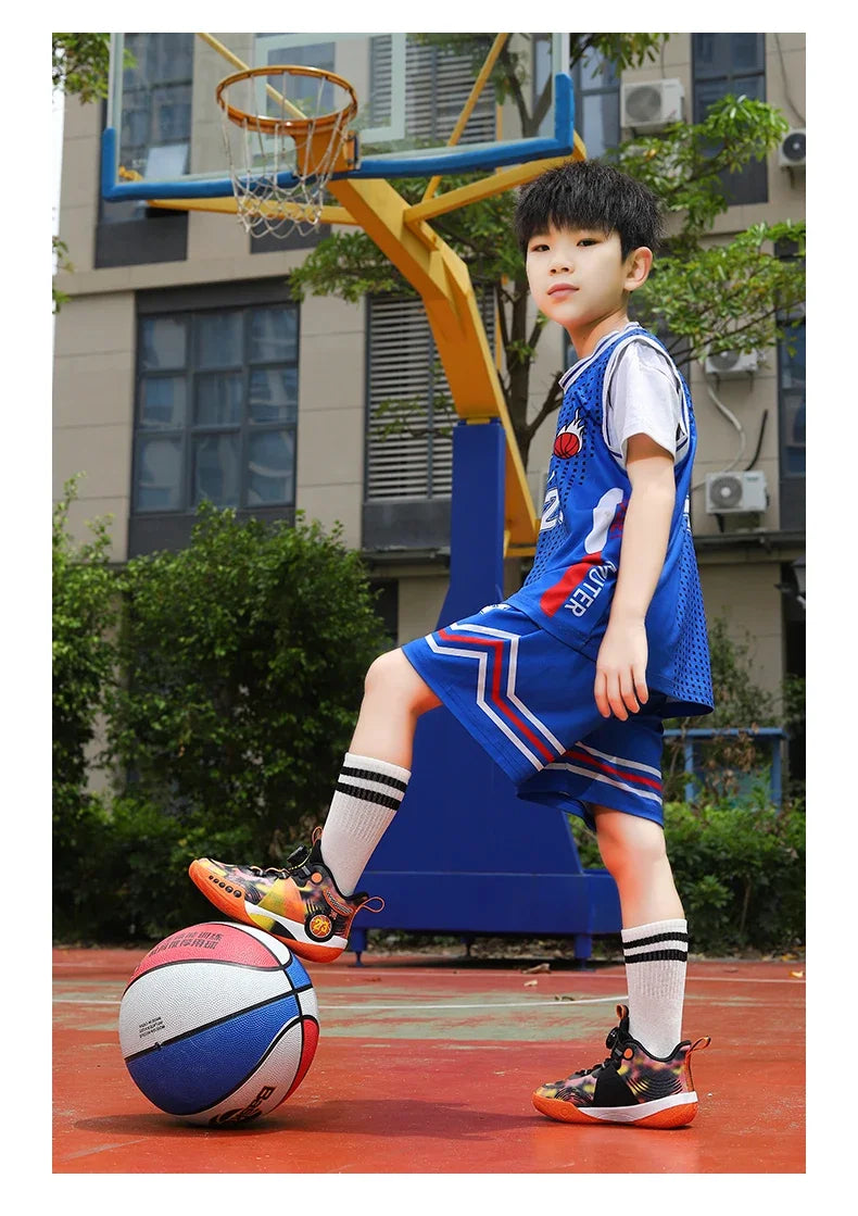 Fashion Children's Basketball Shoes For Boys Girls Non-slip Kids Sport Shoes Lightweight Outdoor Sneakers Trainers Footwear