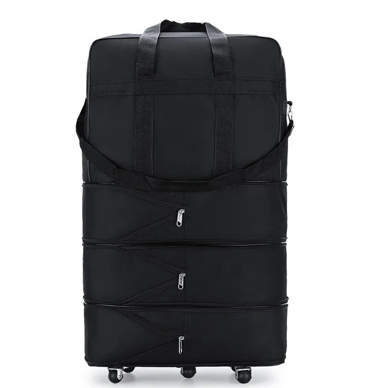 Foldable Luggage Bag  Airline Checked Bag Oxford Large Capacity Travel Universal Wheel Moving Storage Bag Rolling Packing Cubes
