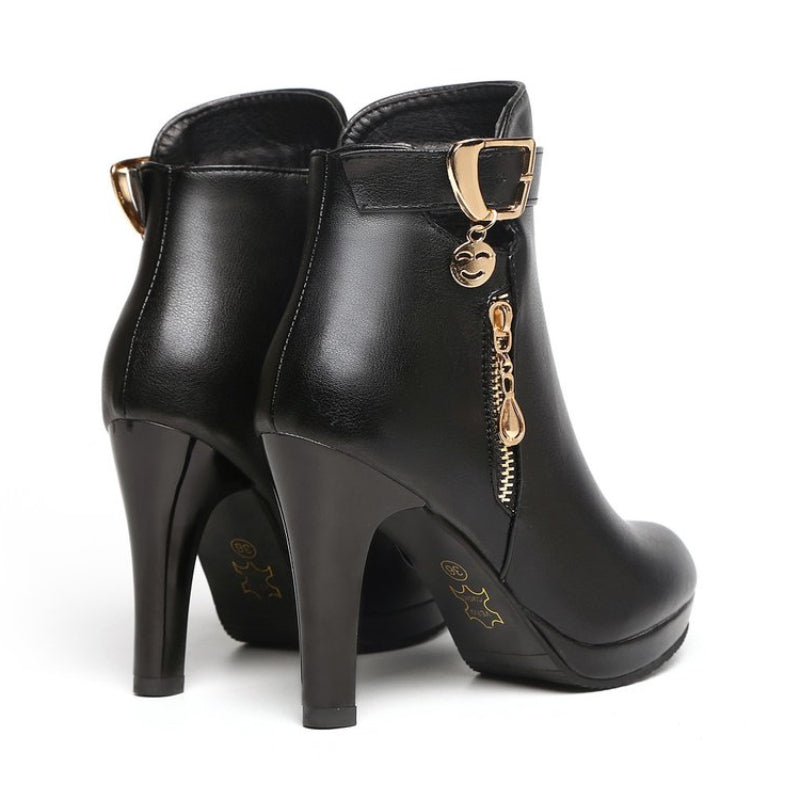 2023 New Fashion Women's Boots Autumn and Winter Ankle Boots Women's Round Toe Thin Heel Zipper Casual Women's Shoes