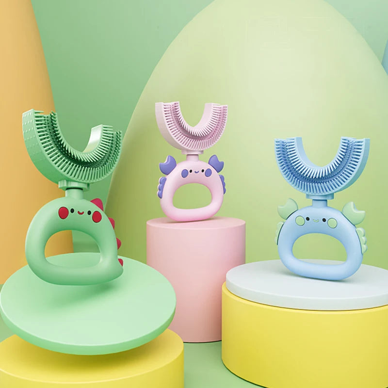 U Shaped Tooth Brush Kids Toothbrush 360 Degrees Child Silicone Children's Brush Dental Care For Teeth Cleaning Oral Hygiene