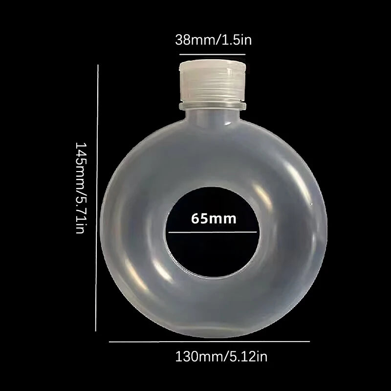 Creative Cute Round Plastic Water Bottle Straw Cup Outdoor Sports Portable Water Cup Girls Anti-fall Summer Drink Cup