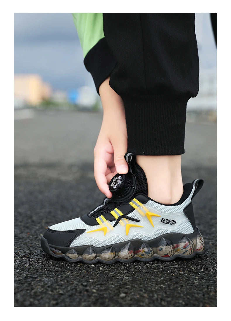 Children's Fashion Sports Shoes Boys' Running Leisure Shoes Mesh Comforthable Outdoor Kids Casual Tennis Light Sneakers Shoes