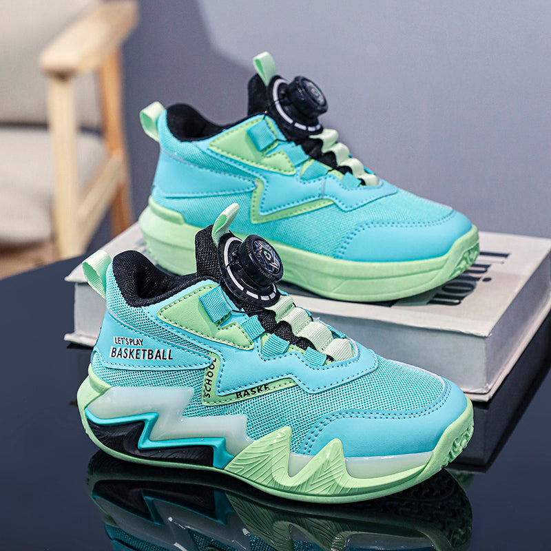 2023 Children's Basketball Shoes for Boys Non-slip Sneakers Leather Waterproof Kids Sports Shoes Outdoor Child Training Sneakers