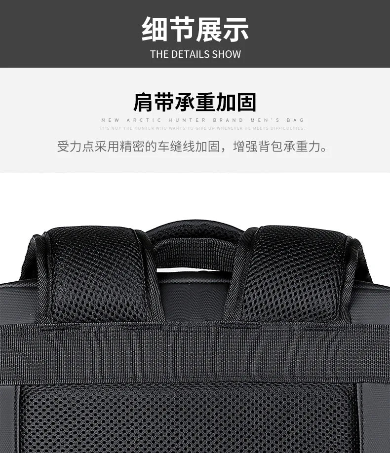 Men's Business Waterproof Multi-Function Backpack USB Charging 17 "Laptop Bag Can Be Extended Large Capacity Travel Backpack New