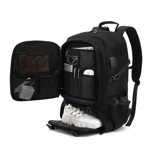 50L 80L Large Travel Backpack Men Casual Separate Shoe Compartment Business Bag Waterproof  Outdoor Sports Man Storage Backpacks