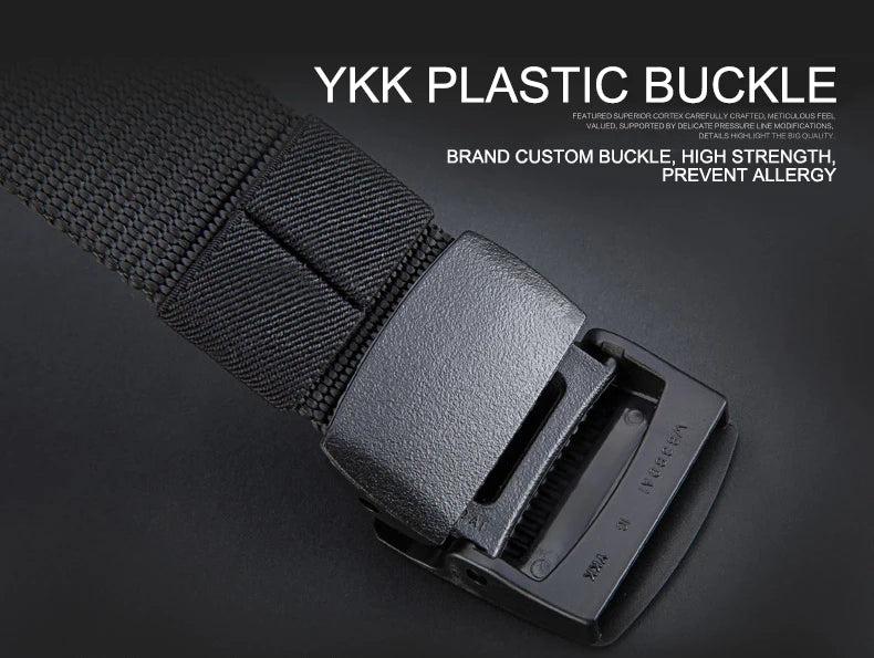 Men's automatic buckle nylon belt outdoor tactical canvas belt high-quality men's belt