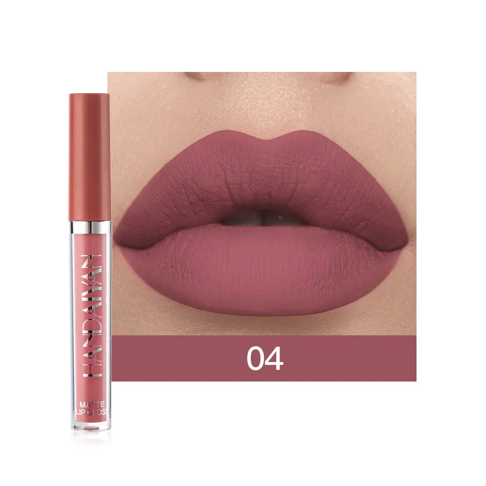 6Pcs Makeup Lipstick Liquid Velvet Matte Gloss Lip Red Lipstick Nude Women Long Lasting Waterproof Beauty Cosmetic Kit