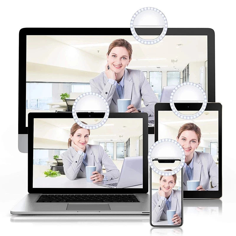 36 Led Selfie Light for Mobile Phone Clip on Camera Selfie Led Ring Flash Light Lamp for Cellphone Selfie Lamp Mobile Phone Lens