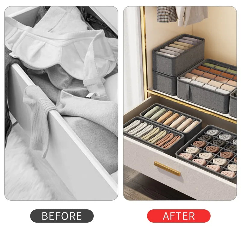 Underwear Cabinet Drawer Organizer Socks Clothing Storage Box Wardrobe Organizer Clothes Ties Pants Bra Socks Storage Organizers
