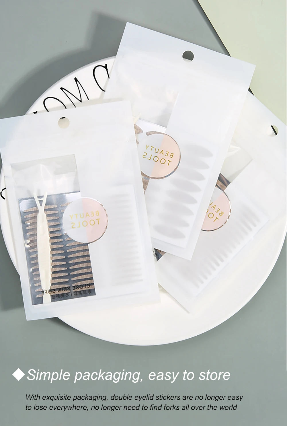 Double Eyelid Sticker Eyelid Tape Eye Lift Clear Beige Color Fold Eyelid Stripe Natural Invisible Big Eyes Makeup Beauty Tools
