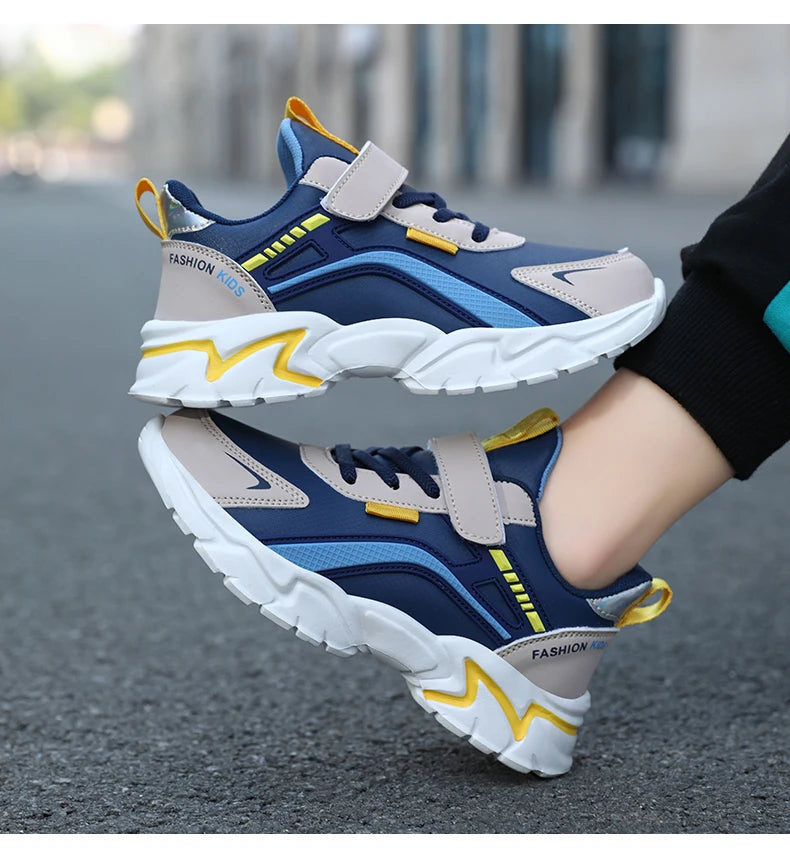 Children Boys Shoes Leather Waterproof Sports Running Kids Lightweight Boy Casual Fashion Sneakers Outdoor School Students Shoes