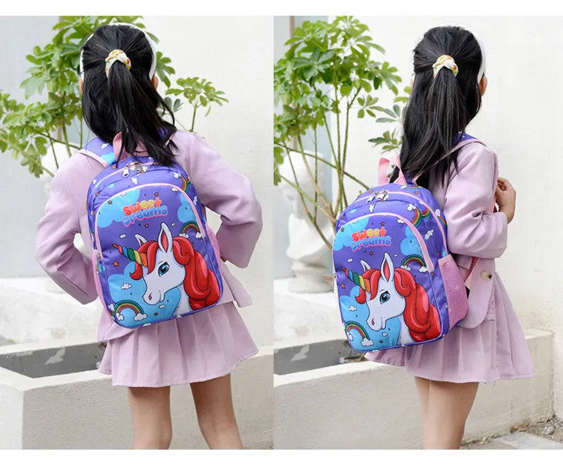 Boy Girl Cartoon Unicorn Schoolbags Lager Capacity School Backpack Kindergarten Primary School Backpacks Kawaii Kids Bag