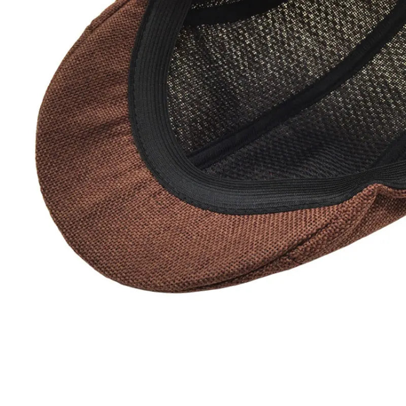 Men Berets Cap British Style 2024 New Autumn Summer Linen Hats Fashion Flat Caps Classic Vintage Gatsby Cabbie Cap Chapeau Homme