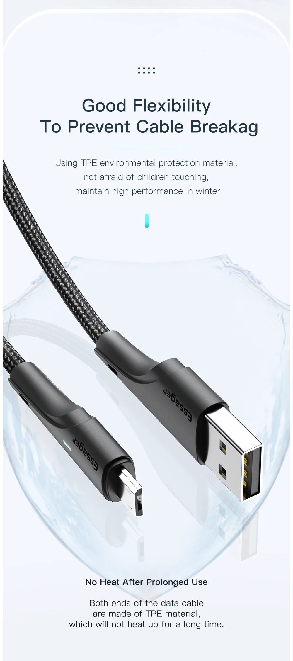 Essager Micro USB Cable Fast Charging Data Cable For Xiaomi Realme Redmi Note Samsung Mobile Phone Charger Cord Micro USB Wire