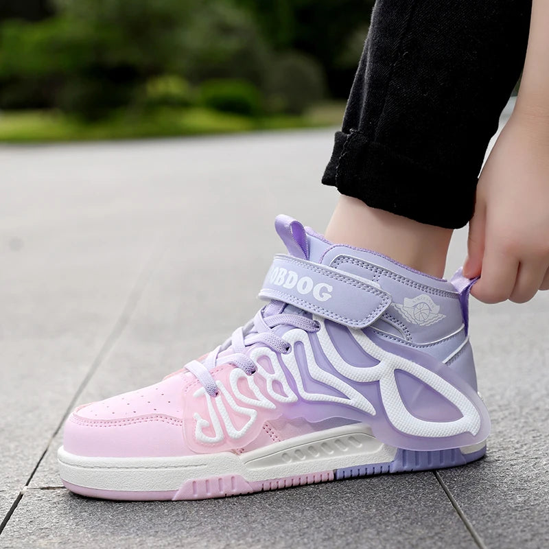 Kids Fashion Sneakers for Boys Girls Mesh Tennis Shoes Breathable Sports Running Shoes Lightweight Children Casual Walking k030