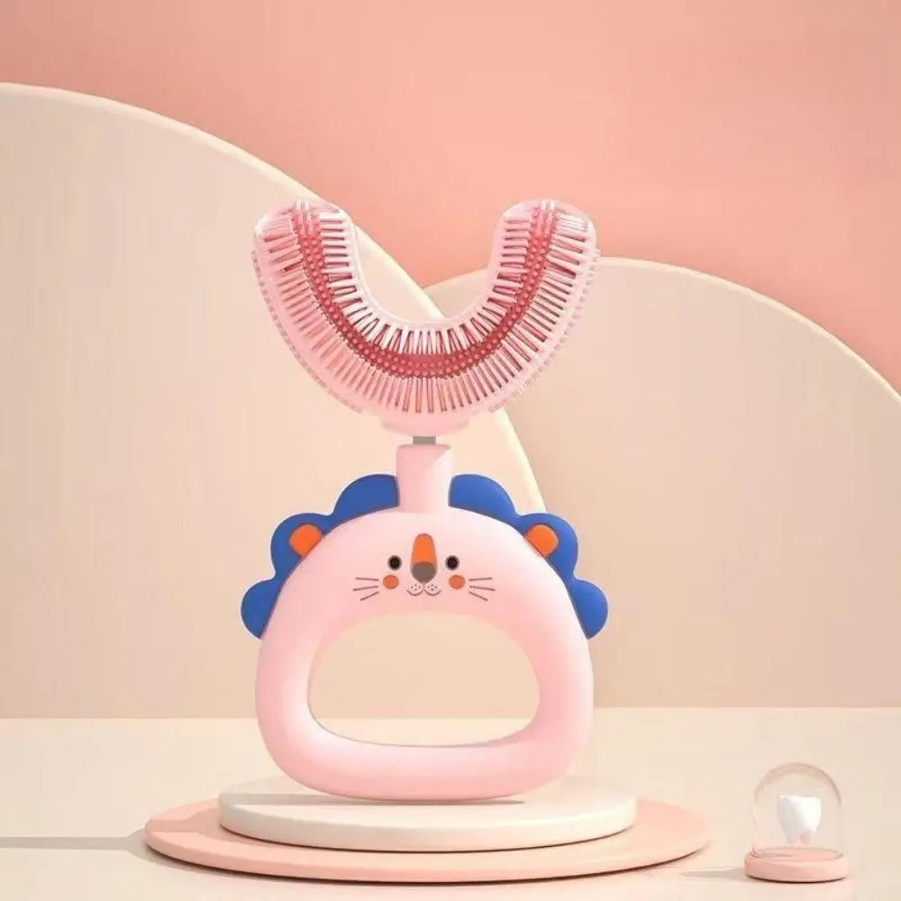Cute Cartoon U-shaped Tooth Brush U-shaped Soft Silicone Toothbrush Lightweight Portable Oral Teeth Cleaning Manual