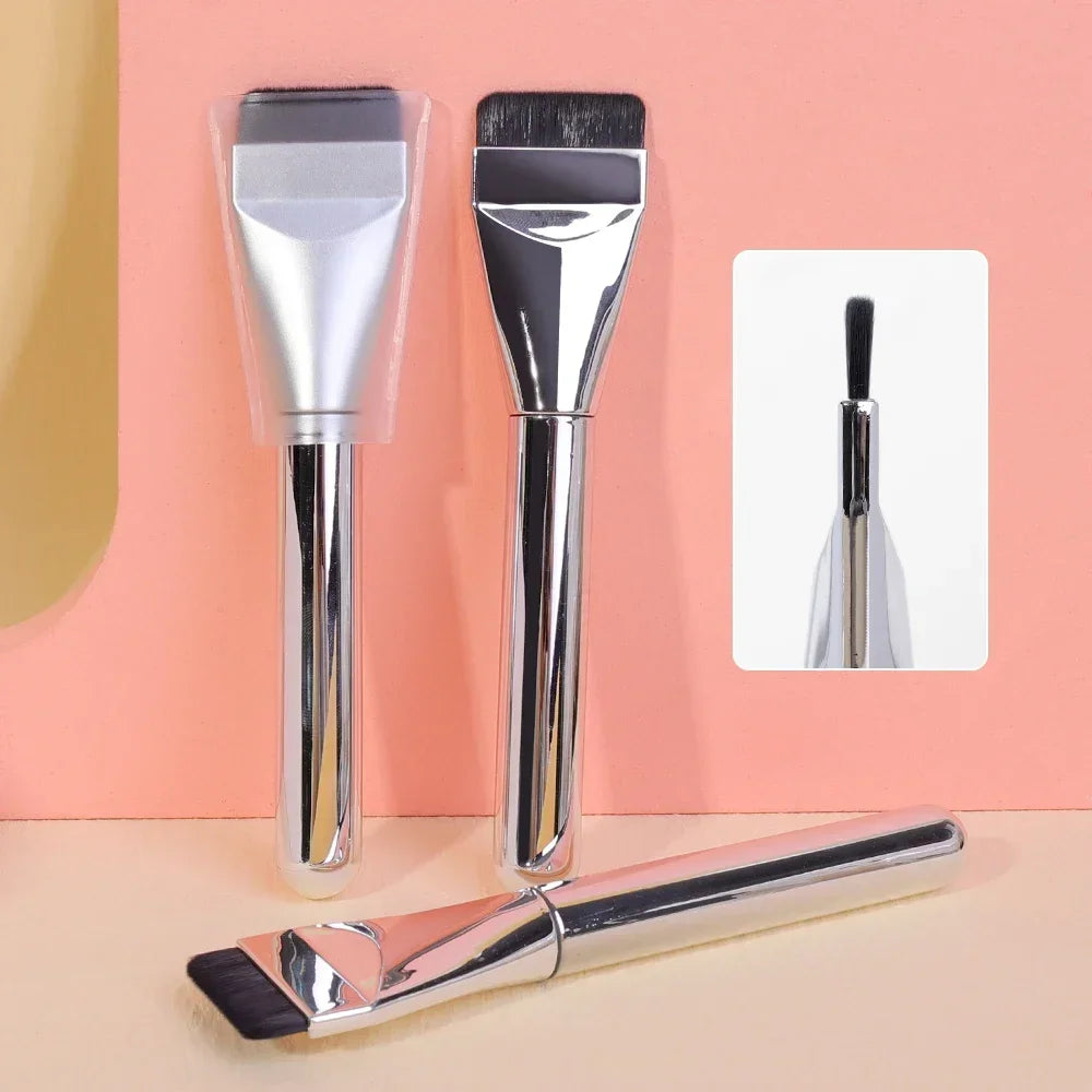 20PCS Ultra Thin Flat Foundation Brush Professional Face Contour Blending Foundation Concealer Cream Makeup Brushes Beauty Tool