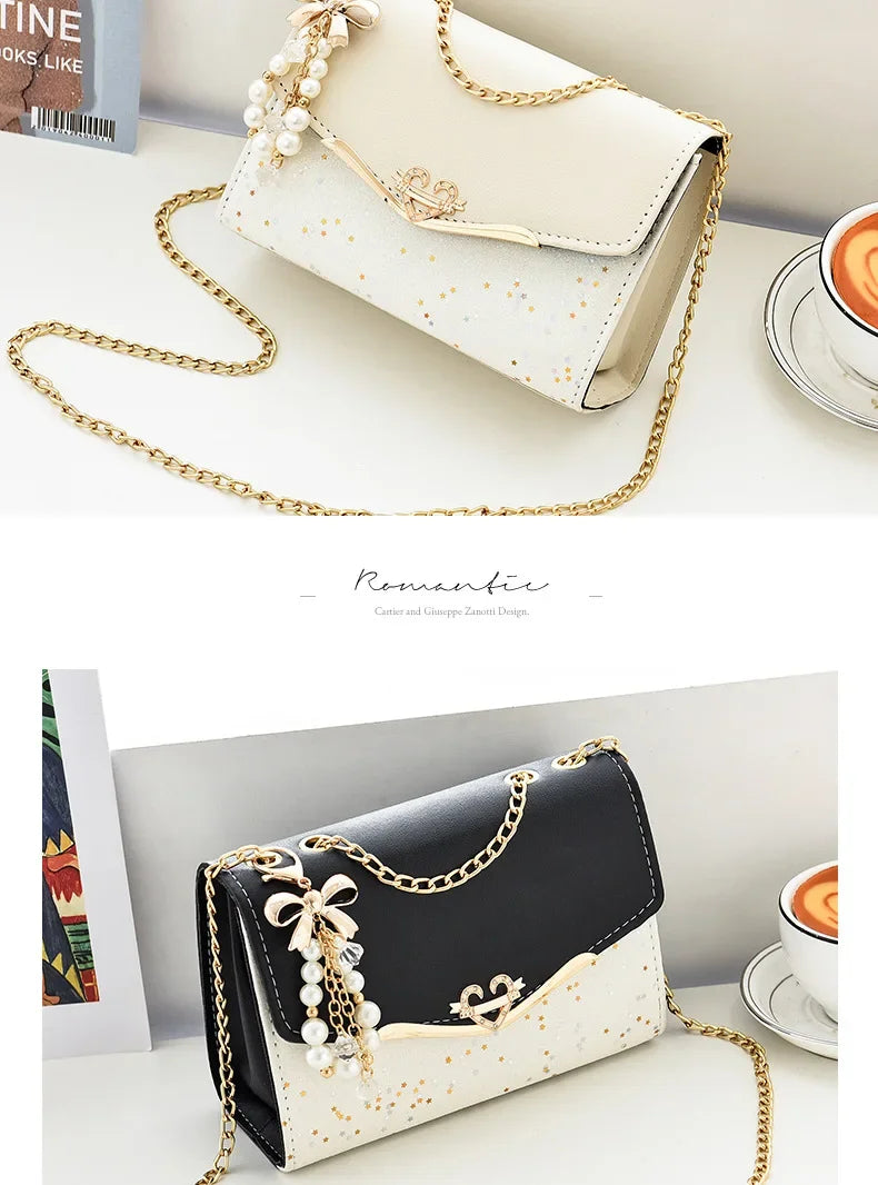 Women Diamonds Shoulder Bags Rhinestone Handbag PU Leather Flap Bag Female Large Capacity Casual Crossobdy Clutch Bag Fashion
