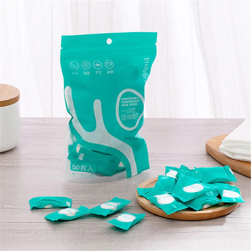 Compressed Towel Disposable Towel Travel Non-woven Face Towel Water Wet Wipe Face Care Tablet Outdoor Moistened Tissues 5/10pcs