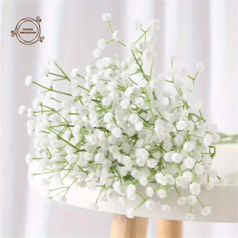 30pcs Artificial Baby's Breath Flowers Real Touch Gypsophila Suitable For Wedding Bride Engagement Home Ornament Room Decoration
