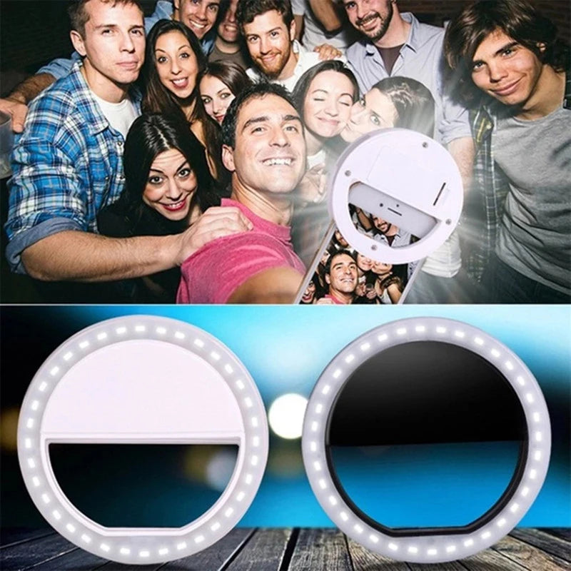 36 Led Selfie Light for Mobile Phone Clip on Camera Selfie Led Ring Flash Light Lamp for Cellphone Selfie Lamp Mobile Phone Lens
