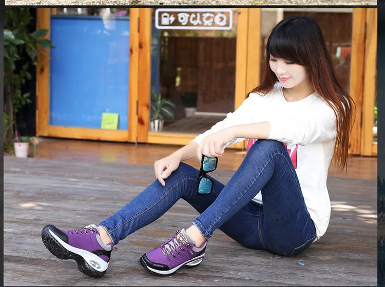 Brand Luxury Womens Sneakers Casual Breathable Tennis Shoes for Women Fashion Lace Up Platform Trainers Women's Hiking Shoes